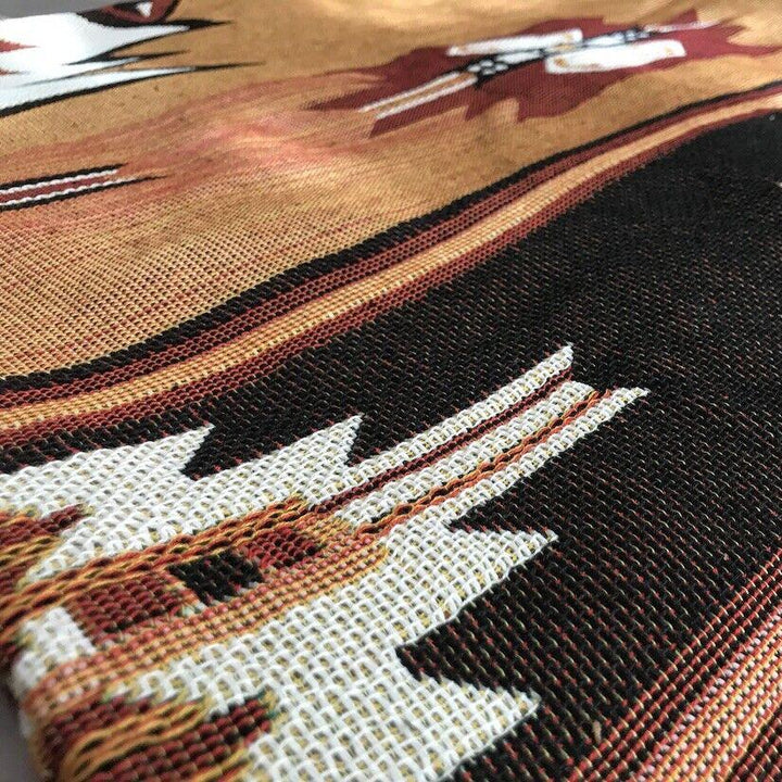 Brown Aztec Woven Blanket