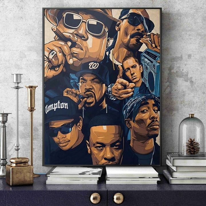 Hip-Hop Rappers Canvas Poster