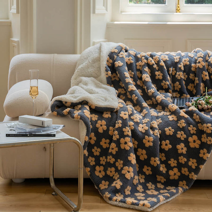 Delicate Florals Fleece Throw Blanket