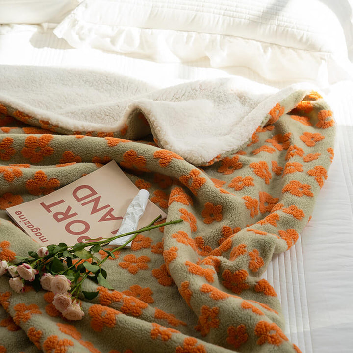 Delicate Florals Fleece Throw Blanket