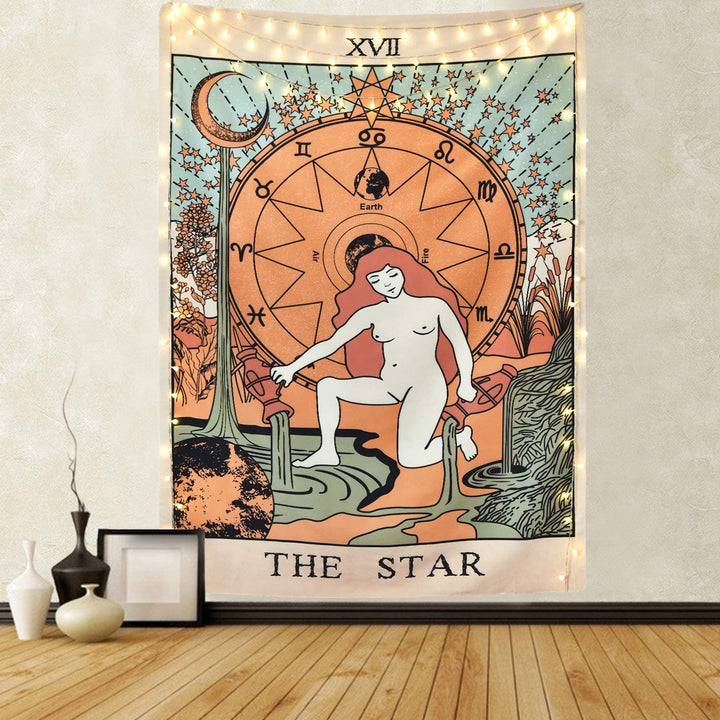 The Star Colorful Tarot Tapestry