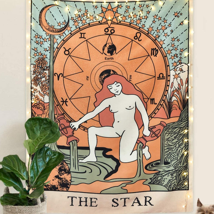 The Star Colorful Tarot Tapestry