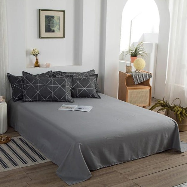 Gray Geometric Bedding Set