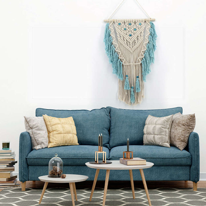 Handmade Blue Macrame