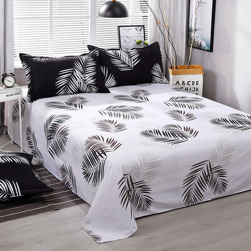 Black Leaf Bedding Set