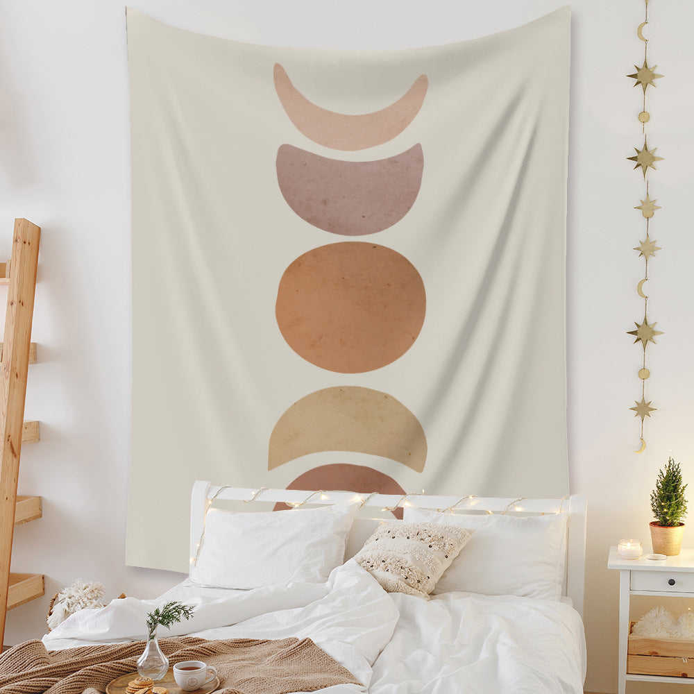 VibeCore Abstract Phases of the Moon Tapestry
