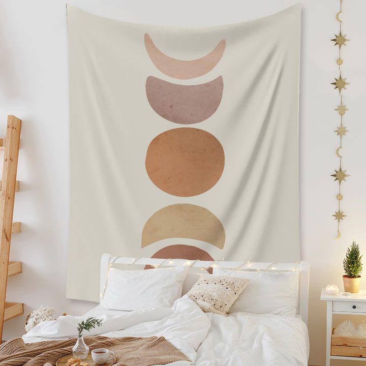 VibeCore Abstract Phases of the Moon Tapestry