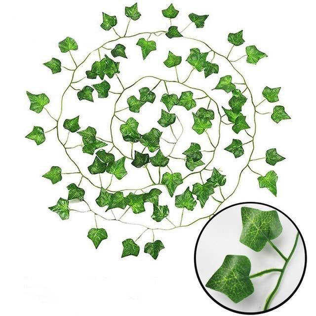 VibeCore Artificial Vine Garland Bundle Option 1, featuring a set of lush, fake ivy vines that add a natural and vibrant touch to any room. Perfect for draping along walls, ceilings, or furniture, these flexible, low-maintenance vines are ideal for enhancing your space with effortless greenery.