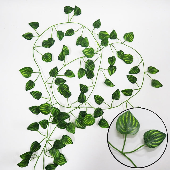 VibeCore Artificial Vine Garland Bundle Option 5, featuring vibrant fake ivy vines that add a natural touch to any space. These flexible, low-maintenance vines are perfect for creating a lush, boho-inspired aesthetic by draping along walls, ceilings, or furniture to effortlessly enhance your decor.