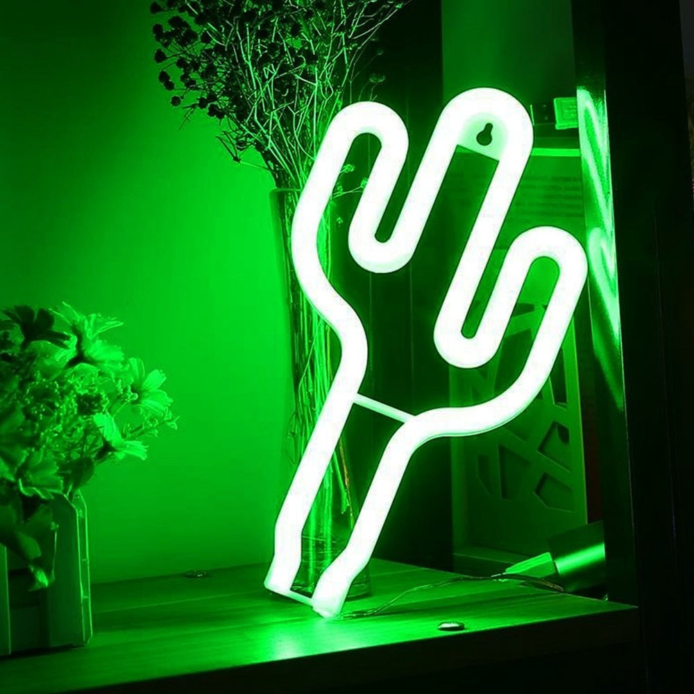 The VibeCore Cactus Neon Light leaning on a shelf adds a playful and vibrant touch to your space. Its green glow creates a fun, lively atmosphere, making it the perfect decor piece for any bedroom, dorm, or lounge.