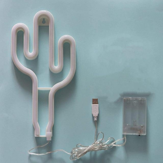 VibeCore Cactus Neon Light with USB power cable and instruction manual, showcasing the full package contents, perfect for adding a fun desert-inspired vibe to your space.