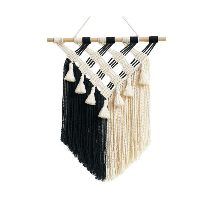 VibeCore Handmade Black And White Macrame Product View