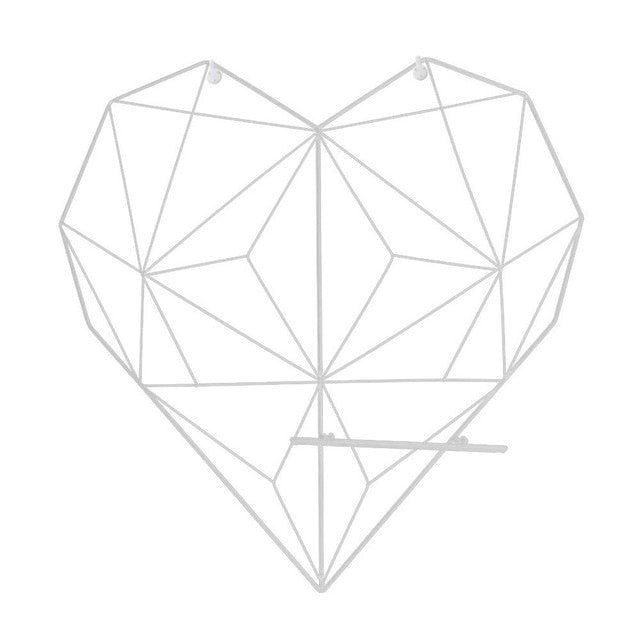 VibeCore Heart-Shaped Metal Frame Wall Display White – A stylish white heart-shaped frame made of durable yet lightweight aluminum. Ideal for organizing photos, notes, or small decor items, this multi-purpose display brings a clean, minimalist touch to any space. Perfect for bedrooms, dorms, or offices, and easy to install. Keywords: white wall display, heart-shaped frame, photo organizer, memo board, minimalist decor, lightweight aluminum, room decor, modern design, bedroom, dorm.
