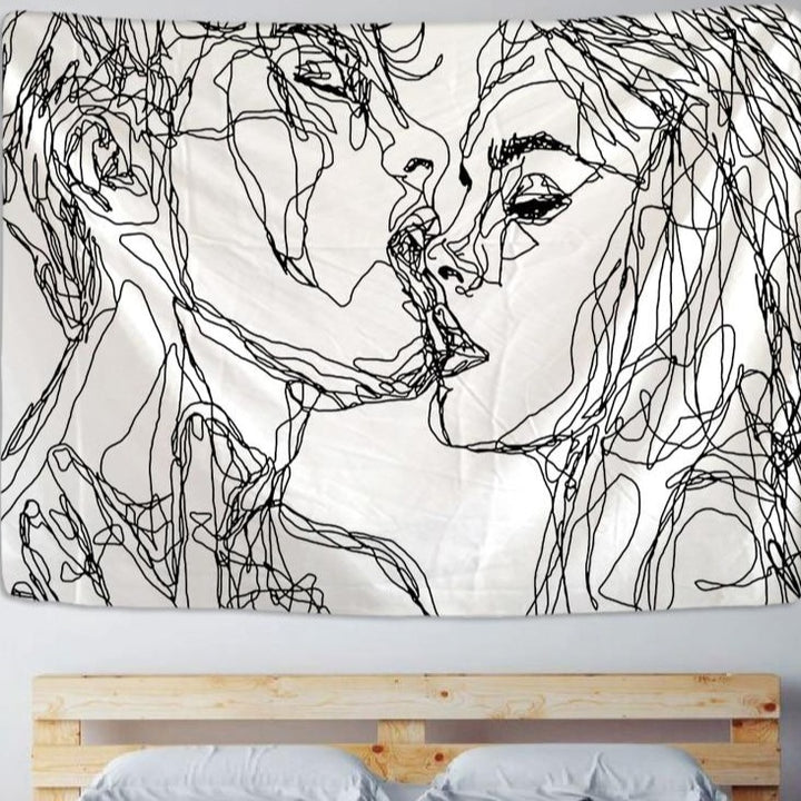 VibeCore Lovers Kiss Tapestry