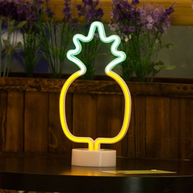 VibeCore Pineapple Neon Table Light
