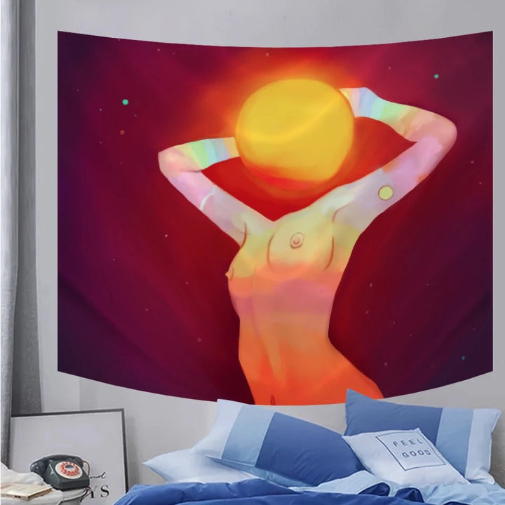 VibeCore Radiant Woman Tapestry Hanging On Wall
