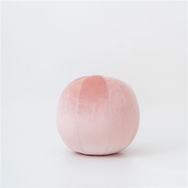 VibeCore Velvet Ball Pillow in light pink, soft plush round velvet cushion, cozy decorative pillow for bed, couch, or chair. Stylish light pink accent pillow for modern room decor.