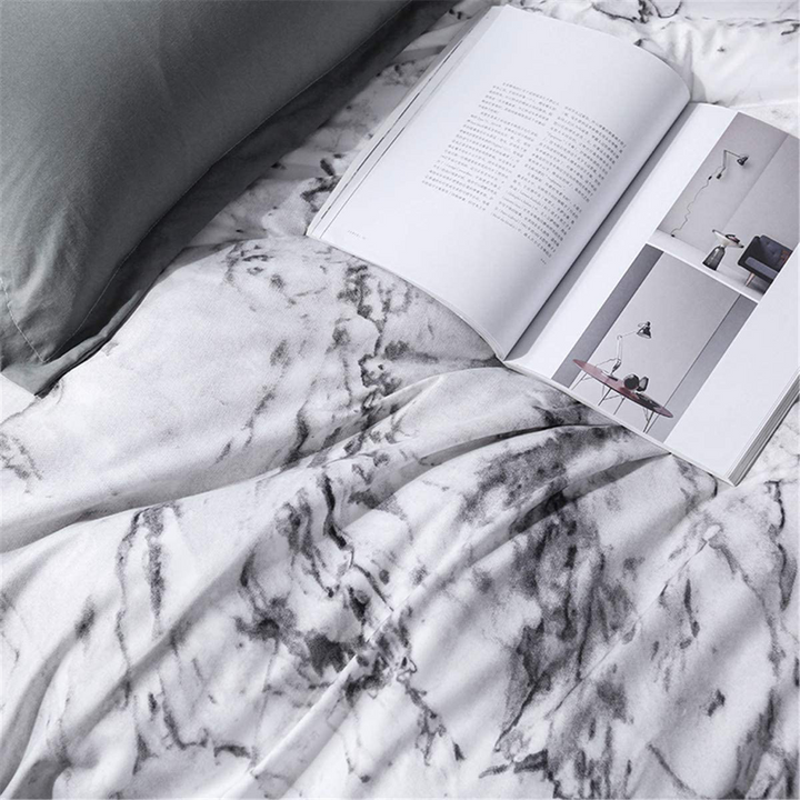 White Marble Bedding Set