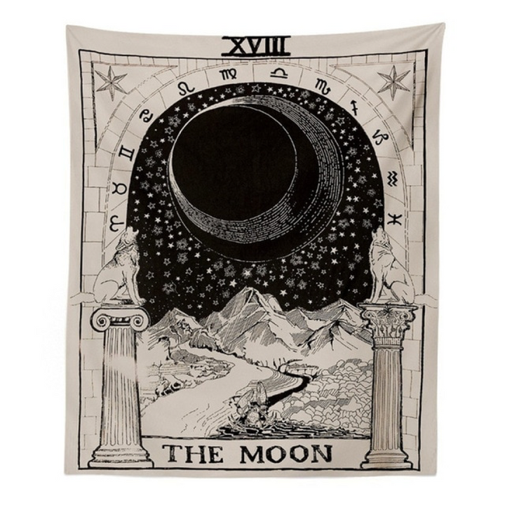 The Moon Tarot Card Tapestry