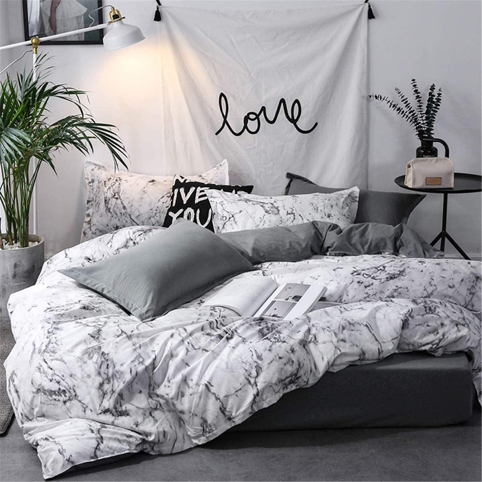 White Marble Bedding Set