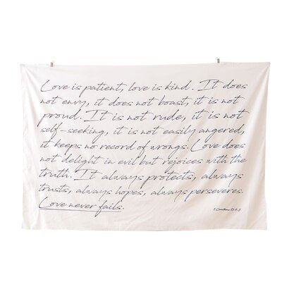 Love Is Patient, Love Is Kind Poem Tapestry