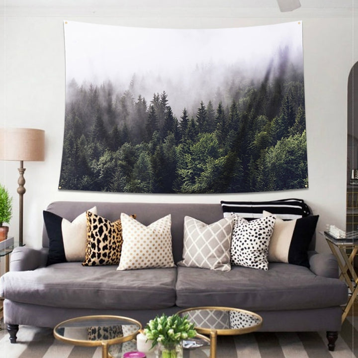 Fog Over Forest Tapestry