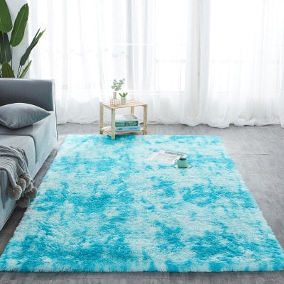 Shaggy Tie-Dye Plush Carpet