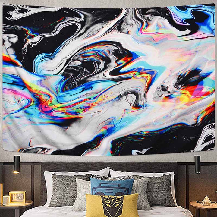 Blurred Black Marble Tapestry