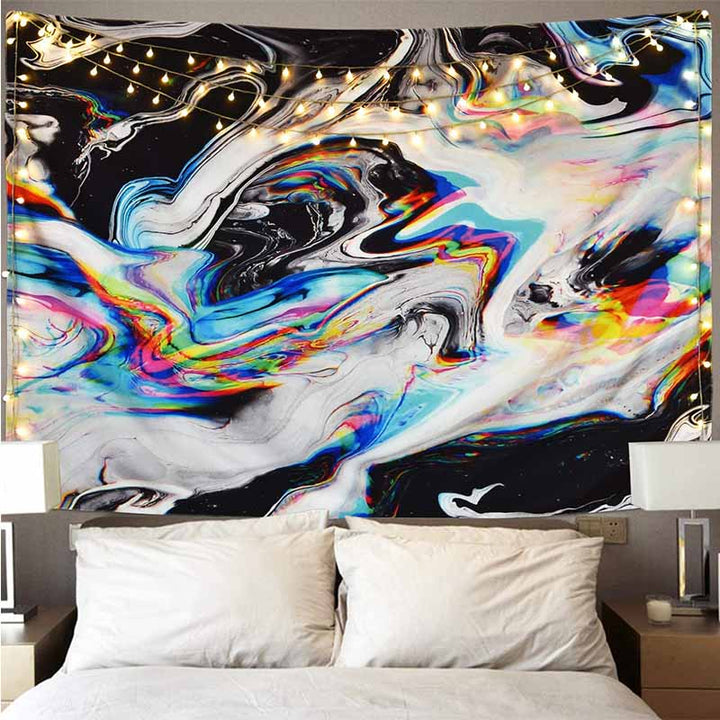 Blurred Black Marble Tapestry