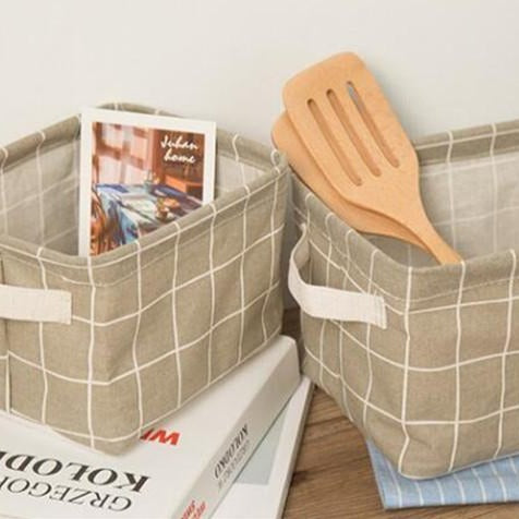 Cotton Linen Storage Basket