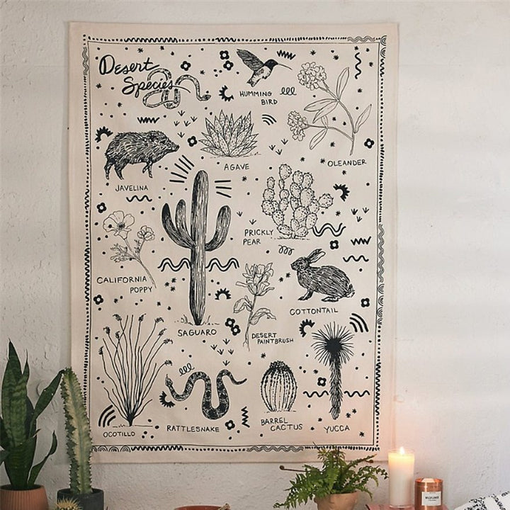 Hippie Saguaro Tapestry