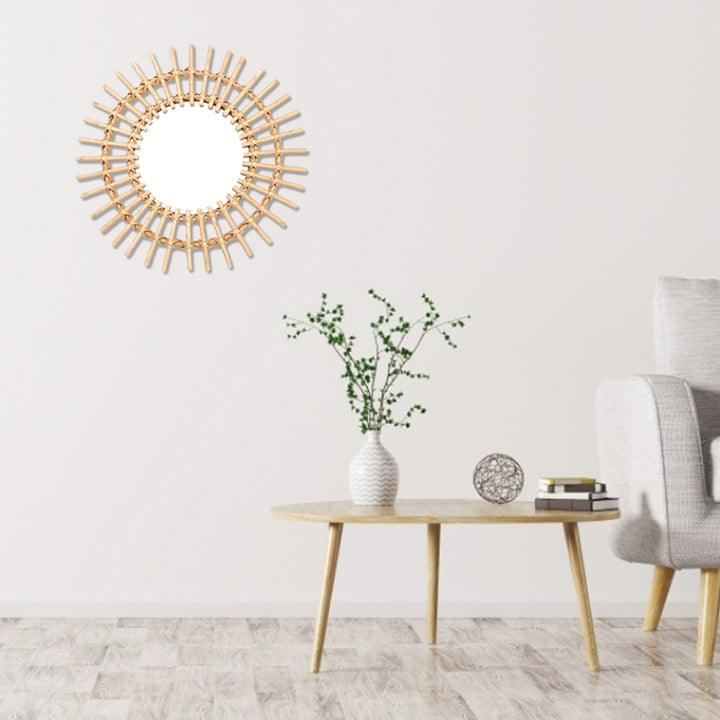 Rattan Sun Mirror