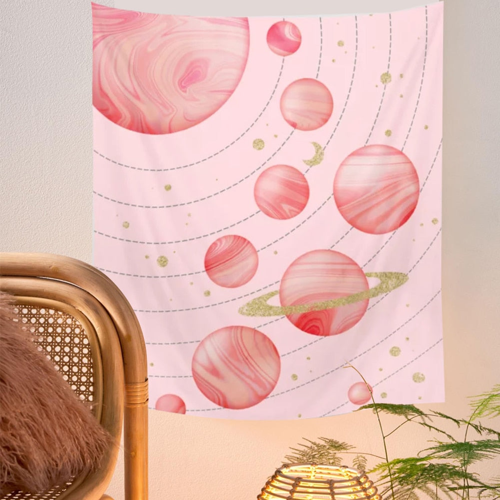 Pink Cosmos Tapestry