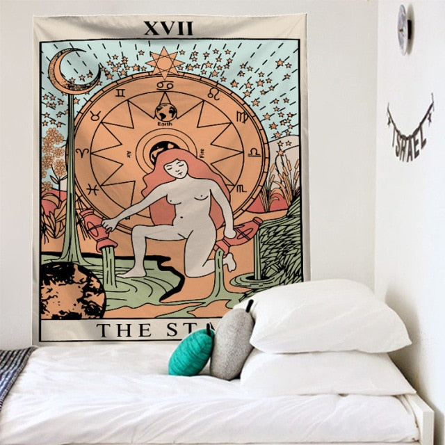 The Star Colorful Tarot Tapestry